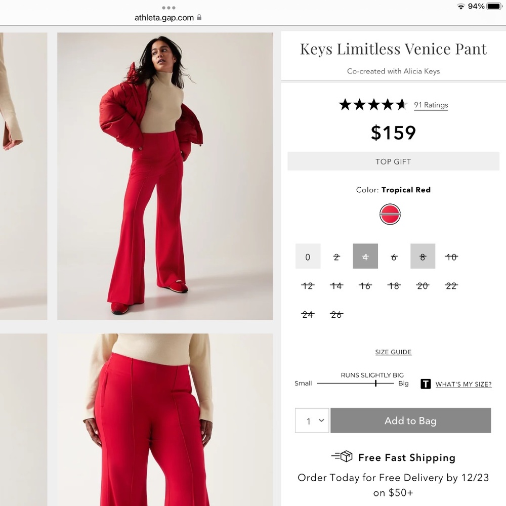 Athleta Keys Limitless Venice pants-NWOT